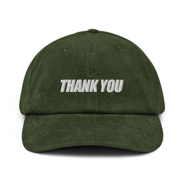 Thank You Cord Hat - thankyoucool
